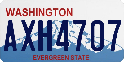 WA license plate AXH4707