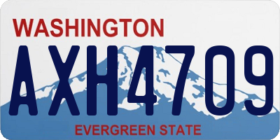 WA license plate AXH4709