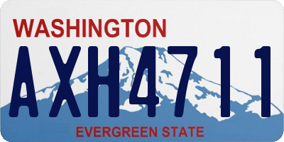 WA license plate AXH4711