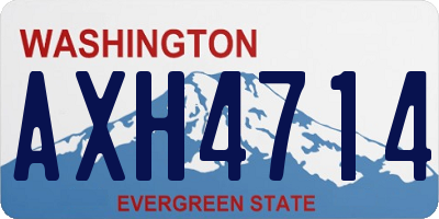 WA license plate AXH4714