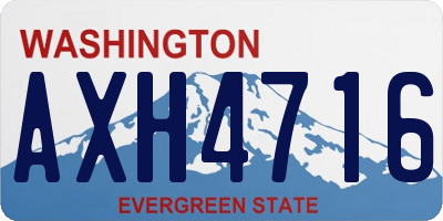 WA license plate AXH4716
