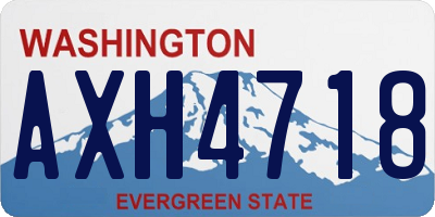 WA license plate AXH4718