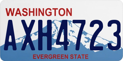 WA license plate AXH4723