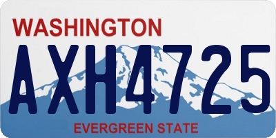 WA license plate AXH4725