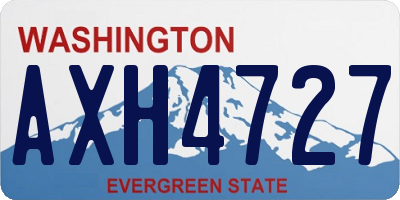 WA license plate AXH4727