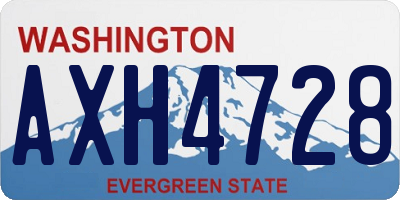 WA license plate AXH4728