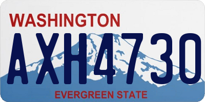 WA license plate AXH4730