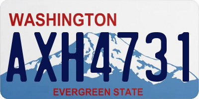 WA license plate AXH4731