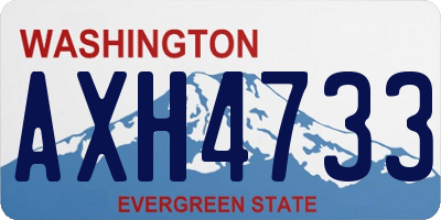 WA license plate AXH4733