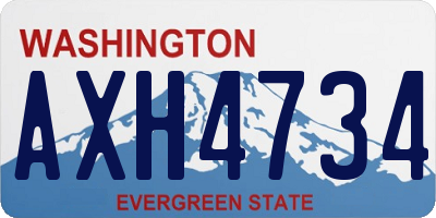 WA license plate AXH4734
