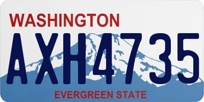 WA license plate AXH4735