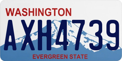 WA license plate AXH4739