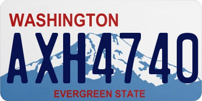 WA license plate AXH4740