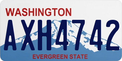 WA license plate AXH4742