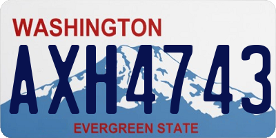 WA license plate AXH4743