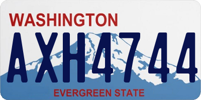WA license plate AXH4744