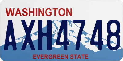 WA license plate AXH4748