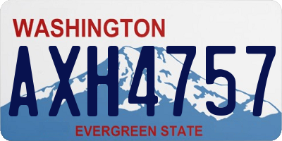 WA license plate AXH4757