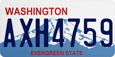 WA license plate AXH4759