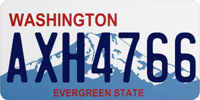 WA license plate AXH4766