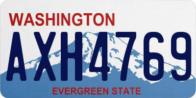 WA license plate AXH4769