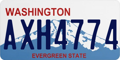 WA license plate AXH4774