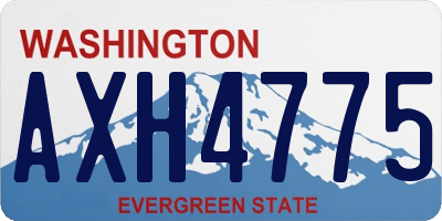 WA license plate AXH4775