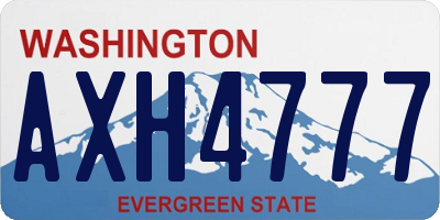 WA license plate AXH4777