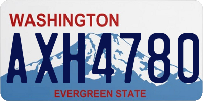 WA license plate AXH4780