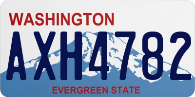 WA license plate AXH4782