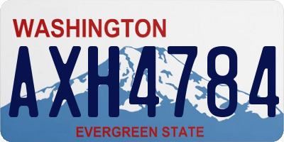WA license plate AXH4784