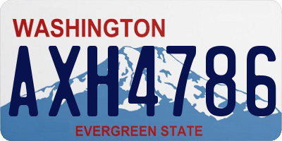 WA license plate AXH4786