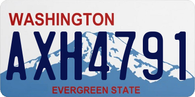 WA license plate AXH4791