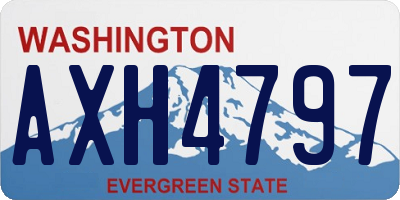 WA license plate AXH4797