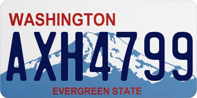 WA license plate AXH4799