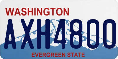 WA license plate AXH4800
