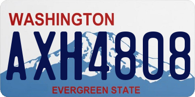 WA license plate AXH4808
