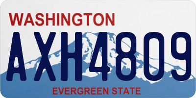 WA license plate AXH4809