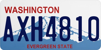 WA license plate AXH4810