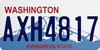 WA license plate AXH4817