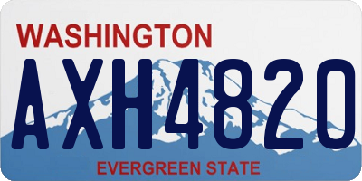 WA license plate AXH4820