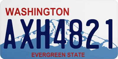 WA license plate AXH4821