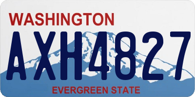 WA license plate AXH4827