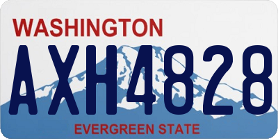 WA license plate AXH4828