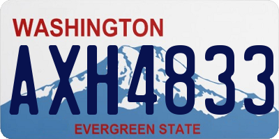 WA license plate AXH4833