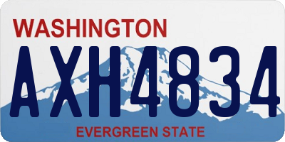 WA license plate AXH4834