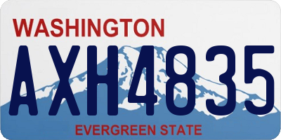 WA license plate AXH4835