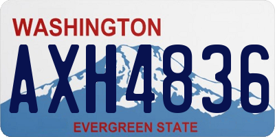 WA license plate AXH4836