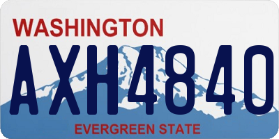 WA license plate AXH4840