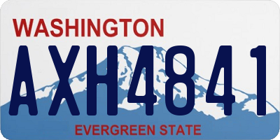 WA license plate AXH4841
